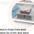 Oggi Clear Stackable Storage Bin with Lid - Ideal for Kitchen, Pantry, Cabinet, Bathroom, Bedroom, Kids, Refrigerator, Freezer. With Handles - Org...