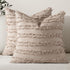 MIULEE Set of 2 Decorative Boho Throw Pillow Covers eruo sham Linen Striped Jacquard Pattern Cushion Covers for Sofa Couch Living Room Bedroom 24x...