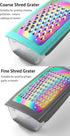 Marco Almond MA63 Rainbow Titanium Hand-held Grater Set, Cheese Box Grater with Removable Containers, Stainless Steel with Titanium Coating...