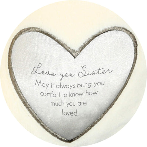 Pavilion Gift Company Love You Sister-Soft Memory Foam Travel Hospital Stay Neck Pillow, Cream...
