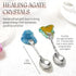 Artisan Silver Coffee Spoon with Crystal Accent - Dessert, Tea & Coffee Spoons Set of 4 - Handcrafted Coffee Spoons for Coffee Bar - Mixing & Stir...
