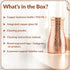 Indian Art Villa Pure Copper Bedroom Water Bottle With Inbuilt Glass & Hammered Shine Design, Drinkware, Storage Purpose, Volume-32 Oz...