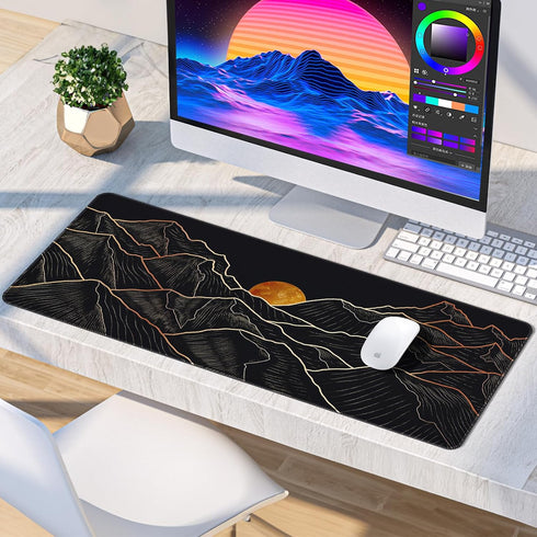 ETZ Mouse Pad Gaming Large Desk Pad (31.5 x 11.8 x0.12 inch) Washable Keyboard Pad Laptop Desk Mat, Japanese Mouse Pad with Anti-Slip Rubber Base,...
