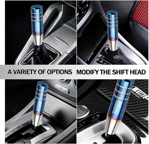 1 PC American Flag Design Gear Stick Shifter Knobs, Metal Gear Stick Shift Knob, Automatic Shift Knob, Weighted Car Shift Handle Knob Fits Most Au...
