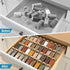 Spice Drawer Organizer 4 Tier, Acrylic Seasoning Organizer Rack, Clear Spice Rack Tray, Kitchen Seasoning Jars Drawers Insert (Jars Not Included/ ...