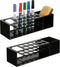 MyGift Dry Erase Marker Holder for Whiteboard, Black Clear Acrylic Marker and Accessories Storage Rack for Eraser and Cleaning Bottles, Set of 2...