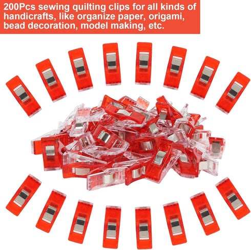 200 Pcs Sewing Clips for Fabric Multipurpose Small Mini Sewing Clips Quilting Clips for Fabric, Sew Binding, Crafts, Fabric Clips for Sewing and Q...