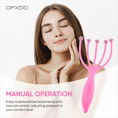 Head Massager - Portable Head Scratcher Massager Whisk - Tickler Scalp Scratcher for Home, Office - Manual Scalp Massagers for Deep Relaxation & R...