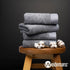 Premium Towel Set of 4 Hand Towels 18" x 30" Color: Dark Grey |100% Cotton|4 Ultra Soft and Highly Absorbent Hand Towels for Bathroom, Gym, Hotel,...