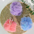 Loofah Sponge 60g Shower Pouf Dual Material Loofah for Men for Women Bathing Accessories-Blue, Purple, Red 3 Pack...