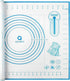 Silicone Pastry Mat with Measurement, 16" x 20" Blue, Kids Rolling Mat for Fondant, Rolling Dough, Pie Crust, Pizza and Cookies - Baking Mat, Doug...