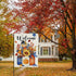 Welcome Fall Scarecrow Pumpkin Sunflower Garden Flag Double Sided, Autumn Harvest Mason Jar Decorative Yard Outdoor Home Small Decor, Maple Leaves...