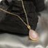 Gempires Pear Shaped Teardrop Crystal Necklace, Bezel Pendant Necklace, Natural Gemstone Drop Necklace, Layering, Everyday Wear, Adjustable Length...