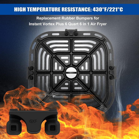 Air Fryer Rubber Bumpers, 4 Packs Air Fryer Replacement Parts for Instant Pot Gourmia Cosori and other Air Fryers, Air Fryer Accessories Silicone ...