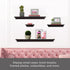 Melannco Floating Wall Shelves for Bedroom, Living Room, Bathroom, Kitchen, Nursery, Set of 4, Espresso, 4 Count...