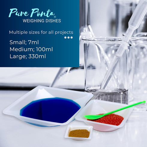 Weigh Boats Medium - 125 Pack 100ml Plastic Disposable Trays for Scale, Square Weighing Dishes for Powder Weight, Epoxy, Food Samples - Pour Boat ...