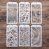 DIY Decorative Stencil Template for Scrapbooking Painting on Wall Furniture Crafts,Set of 6 (Leaf Flower)...