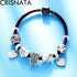 12 Zodiac Signs with Clear CZ Heart Charms, 925 Sterling Silver Constellation Beads, fits European Birthday Bracelet, Gifts for Family/Lover/Frien...