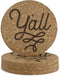 Y'all Texas Coaster Set Cork 3.5 Inch Coasters - 4 Texas Coasters Texas Gift...