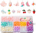 OSNIE Summer Rainbow DIY Bead Jewelry Making Kit for Kids with Watermelon Pineapple Ice Cream Strawberry Peach Cherry Y2K Beads and Charms for Bra...