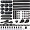ELII 302PCS Cable Management Kit 4 Cable Sleeve,45Cable Clips,11Cable Holders,20+2Roll Cable Organizer Straps and 200 Fastening Cable Ties,20 Cabl...