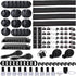 ELII 302PCS Cable Management Kit 4 Cable Sleeve,45Cable Clips,11Cable Holders,20+2Roll Cable Organizer Straps and 200 Fastening Cable Ties,20 Cabl...