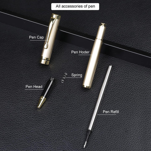 Luxury Ballpoint Pens Best Ball Pen Gift Set for Men & Women Professional Executive Office Nice BallPens Classy Gift Box Ballpoint Black Refill Li...