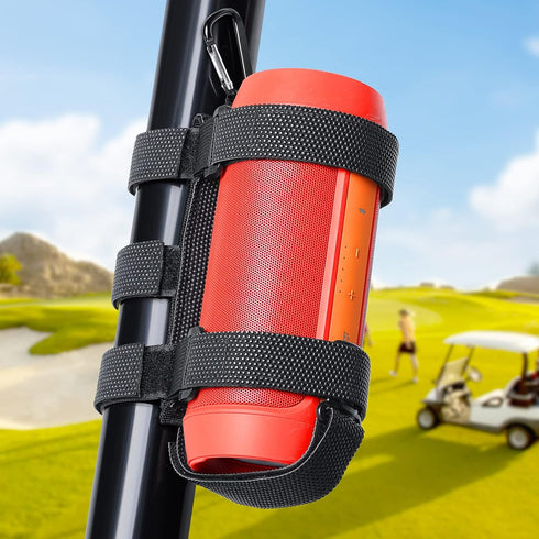 GOFORWILD Portable Speaker Mount, Waterproof Speaker Strap for Bluetooth Wireless Speakers, Compatible with Golf Cart Railing/Bike/Moto/Boat/ATV,B...