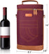 Tirrinia 2 Bottle Wine Gift Tote Carrier - Insulated & Padded Versatile Cooler Bag for Travel, BYOB Restaurant, Wine Tasting, Party, Great Gift fo...