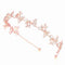 Gold Headband Bridal Tiara Flower Shape Women's Headpiece Wedding Hair Accessories (Light Rose Gold)...
