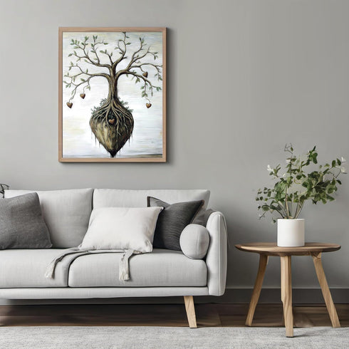 Posterizer 1 pcs-love grows here-heart forest-Valentine's day inspired -3-Romantic Art-Holiday Poster -Gift for Couples boyfriend girlfriend Husba...