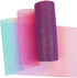 Rainbow Glitter Tulle Rolls 6 inch x 10 Yards (30 feet) for Table Runner Chair Sash Bow Pet Tutu Skirt Sewing Crafting Fabric Wedding Birthday Rib...
