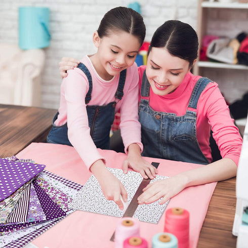 10 Pieces 20 x 20 Inch Quilting Patchwork Fabric Floral Patchwork Cotton Purple Fabric DIY Handmade Sewing Quilting Fabric in Different Designs fo...