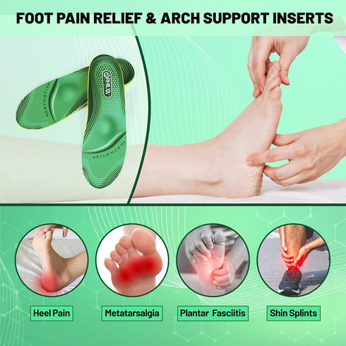 220lbs+ High Arch Support Insert Plantar Fasciitis Relief Metatarsal Pain Orthotic Insole for Men & Women Standing All Day, Flat Feet Heel Comfort...