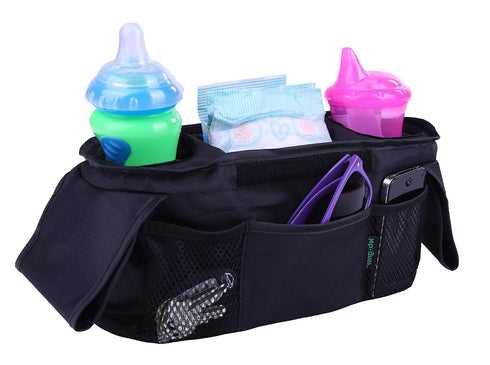 lebogner Luxury Stroller Organizer, Stroller Accessories, Universal Black Baby Diaper Stroller Bag, Stroller Cup Holder, Fits Most Strollers....