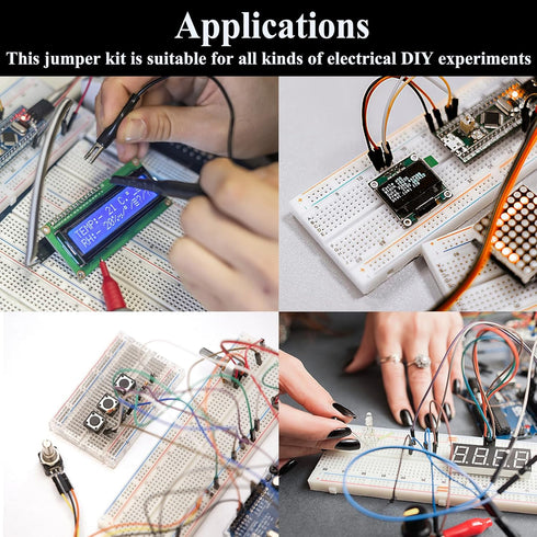 560Pcs Jumper Wire Kit Solderless Flexible Breadboard 14 Lengths Assorted Preformed Breadboard with 65Pcs Breadboard Jumper Wires, Tweezers & Plas...