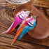 lureme Bohemian Style Boho Multicolor Pheasant Feathers Dangle Earrings for Women and Girls (er006359)...