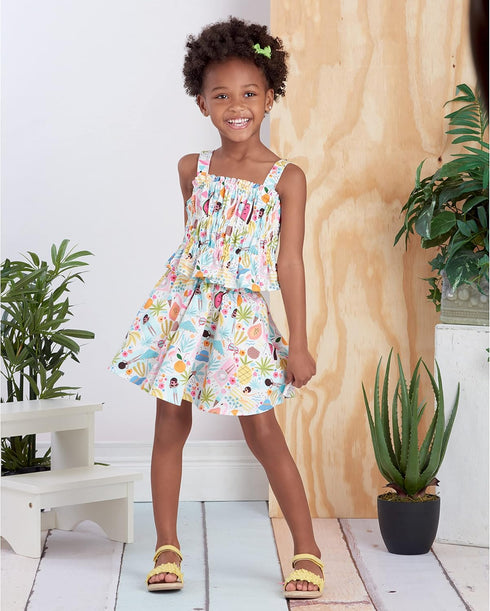 Simplicity Children's Dress, Top and Skirt Sewing Pattern Kit, Code S9560, Sizes 7-8-10-12-14, Multicolor...