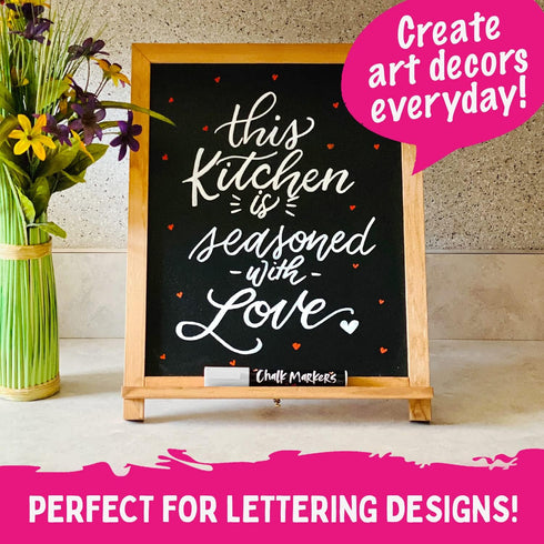 White Chalk Markers Fine Tip (4 Pack 3mm) - Wet & Dry Erase Chalk Pens for Blackboard, Chalkboards, Windows, Signs, Glass, Bistro - 3mm Reversible...