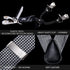 Barry.Wang Suspenders and Bow Tie Set for Men Solid Paisley Bowtie Y Shape Brace Handkerchief Cufflinks 6 Strong Clips...