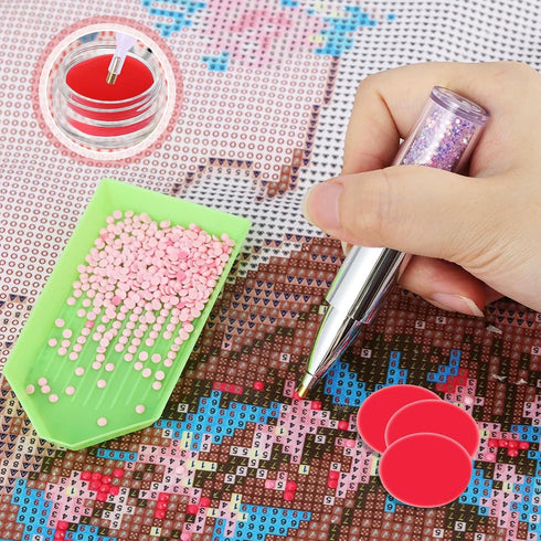 10 Pack Diamond Painting Wax Storage Container Case with Glue Clay Diamond Art Glue for Diamond Painting Accessories Cross Stitch Drilling Mud, 30...