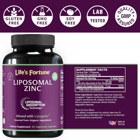 Zinc Supplement 50mg - Immune Support, Metabolism, and Skin Health | Pure Zinc Citrate Vitamins for Adults | Powerful Herbal Antioxidant | 90 Caps...