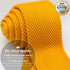 Men's Pointed Knit Tie Necktie Width 2.75 inches Washable Solid Color Marigold Dark Yellow...