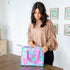 Lilly Pulitzer Cute Lunch Bag for Women, Large Capacity Insulated Tote Bag, Blue Mini Cooler with Storage Pocket and Shoulder Straps, Best Fishes...