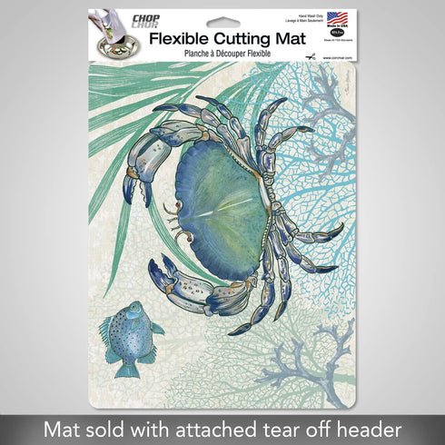 Cut N' Funnel Oceana Designer Flexible Plastic Cutting Board Mat, 15" x 11.5", Made in the USA, Decorative, Flexible, Easy to Clean...