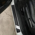Door Sill Protector for Dodge Charger Challenger Durango Accessories Car Door Entry Guard Sill Protector with Plastic Scraper Carbon Fiber Leather...