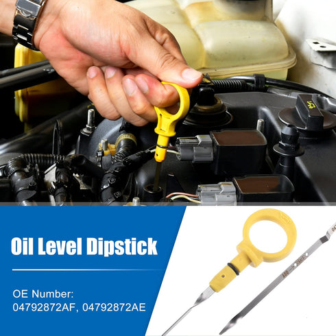X AUTOHAUX Engine Oil Dipstick for Dodge Challenger 2009-2021 for Dodge Charger 2009-2021 for Chrysler 300 2009-2021 Oil Level Dipstick Replace 04...