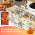 Tegeme 1 Pcs Thanksgiving Fall Leaf Tablecloth Disposable Plastic Pumpkin Maple Leave Table Cover Waterproof Rectangle Plastic Tablecloth for Autu...