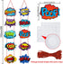 Poen Hero Themed Party Decorations Large Hero Action Sign Fun Cutouts Super Theme Birthday Baby Shower Party Supplies Back to School Classroom Dec...