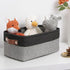 DULLEMELO Small Collapsible Fabric Basket for Organizing, Shelves, Closets, Laundry, Nursery, Decorative Gift Basket (Black&Gray)...